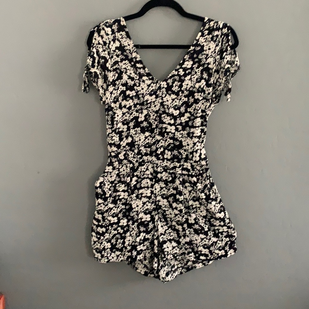 Black Floral Romper